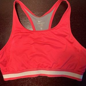 Pink Nike sports bra, size medium.